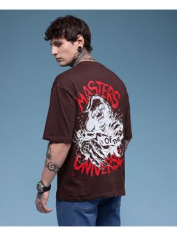 RHINO CULT - Men Brown Cotton Printed T-Shirt