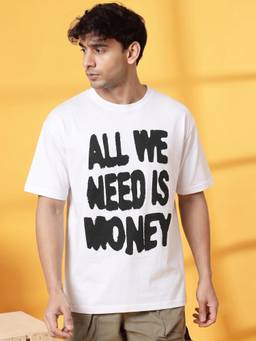RHINO CULT - White Men Cotton Printed T-Shirt