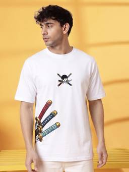 RHINO CULT - White Mens Cotton Printed T-Shirt