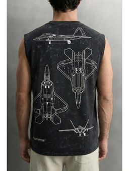 RHINO CULT - Black Cotton Printed T-Shirt