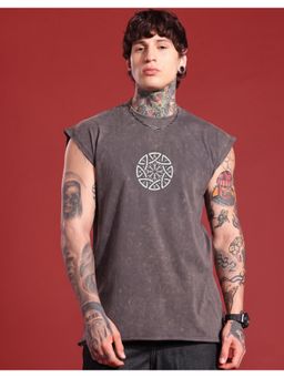 RHINO CULT - Men Grey Cotton Printed T-Shirt