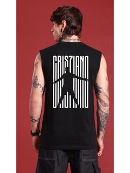 RHINO CULT - Men Black Cotton Printed T-Shirt