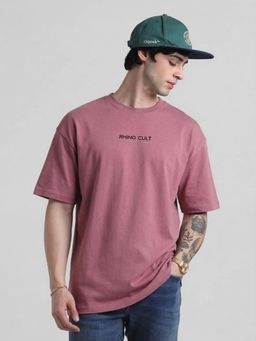 RHINO CULT - Pink Cotton Printed T-Shirt