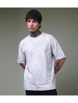 RHINO CULT - White Cotton Self Design T-Shirt