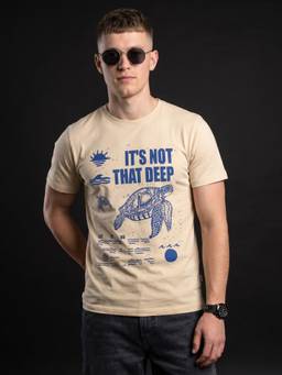VEIRDO - It's Not Deep Swan Off White Regular Fit Printed T-shirt