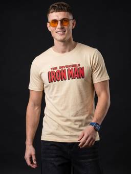 VEIRDO - Ironman Swan Off White Regular Fit Printed T-shirt