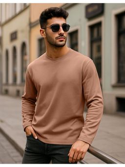 VEIRDO - Cork Plain Full Sleeves Regular Fit T-shirt