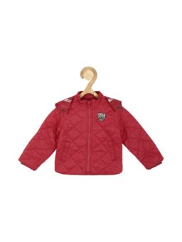 Allen Solly Junior - Boys Red Solid Regular Fit Jacket