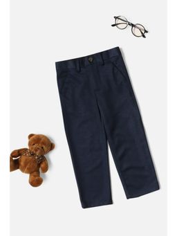 Allen Solly Junior - Boys Navy Regular Fit Solid Trousers