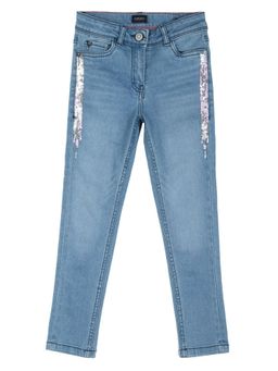Allen Solly Junior - Girls Blue Skinny Fit Jeans