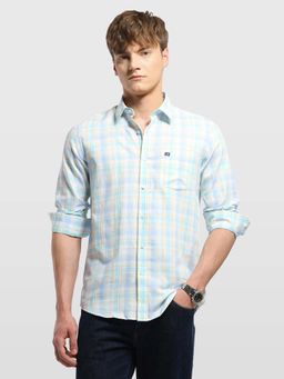 Arrow Sports - Blue Men's Chelsea Slim Fit Aquarelle Drift Shirt