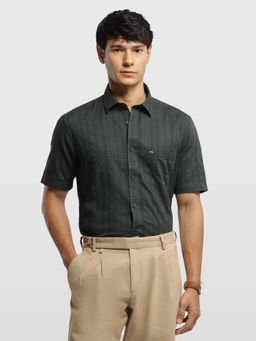 Arrow Sports - Green Men's Stripes Sage and Sun Shirt