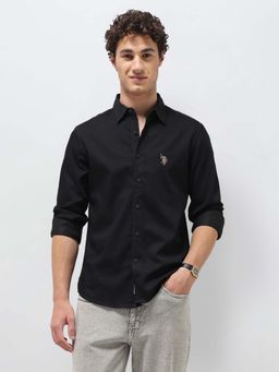 U.S. Polo Assn. Denim Co. - Black Men's Regular Fit Twill Shirt