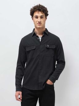 U.S. Polo Assn. Denim Co. - Black Men's Regular Fit Twill Shirt