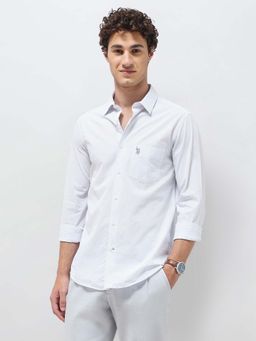 U.S. POLO ASSN. - Blue Men's Pinstriped Seersucker Shirt