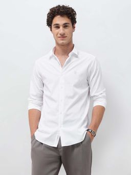 U.S. POLO ASSN. - White Men's Solid Tailored Fit Shirt