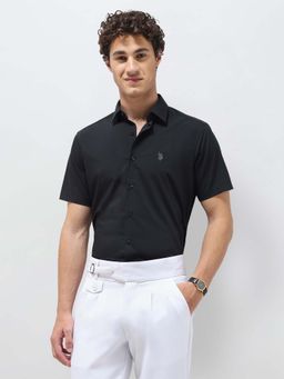 U.S. POLO ASSN. - Blue Men's Solid Regular Fit Shirt