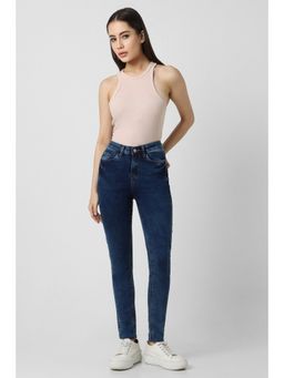 Van Heusen - Women Navy Dark Wash Skinny Fit Jeans