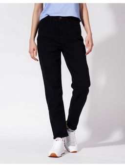 American Eagle - Women Black Stretch Mom Jean