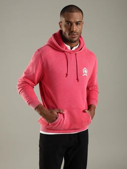 Tommy Hilfiger - Men Pink Graphic Regular Fit Cotton Sweatshirt