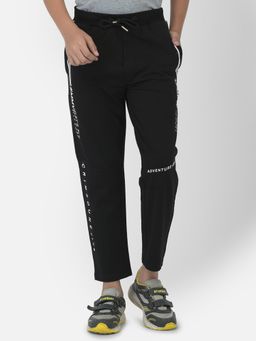 CRIMSOUNE CLUB - Boy Black Printed Track Pants