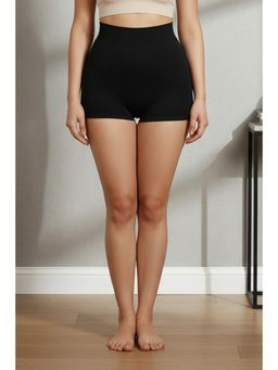 Zivame - Everyday Shaping Cotton Midwaist Seamless Boyshort Panty - Black