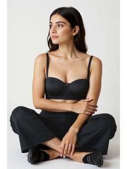 Zivame - Smooth Finish Underwired Strapless Bra - Black