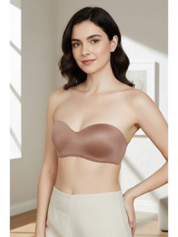 Zivame - At Work Underwired Strapless Bra-Brown