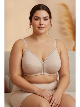 Zivame - True Curv Wirefree and Non-Padded Bra - Nude