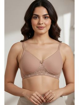 Zivame - Cotton Double Layered Wirefree Bra - Nude