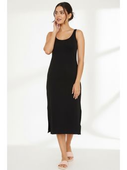 Zivame - Mid-Calf Length Slip - Black
