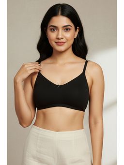 Zivame - Rosaline Single Layered Wirefree T-Shirt Bra - Black