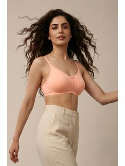 Zivame - Rosaline Single Layered Wirefree T- Shirt Bra - Peach Pearl