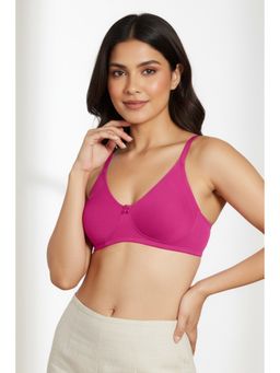 Zivame - Rosaline Basics Double Layered Non Wired 3/4th Coverage Bra - Fuchsia Rose