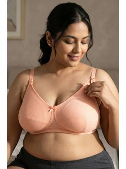 Zivame - Curvy Double Layered Non Wired Full Coverage Maternity/nursing Bra - Pink