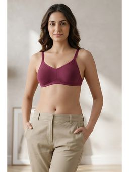 Zivame - Beautiful Basics Double Layered Non Wired Full Coverage Backless Bra - Red