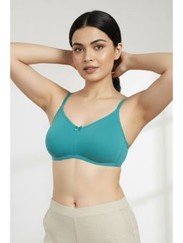 Zivame - Rosaline Double Layered Non Wired 3/4th Coverage T-Shirt Bra - Peacock Blue