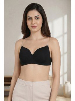 Zivame - Mid Fashion Medium Padded Non Wired 3/4th Coverage Backless Bra -Black