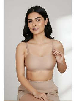 Zivame - Padded Non Wired 3/4th Coverage T-Shirt Bra - Nude
