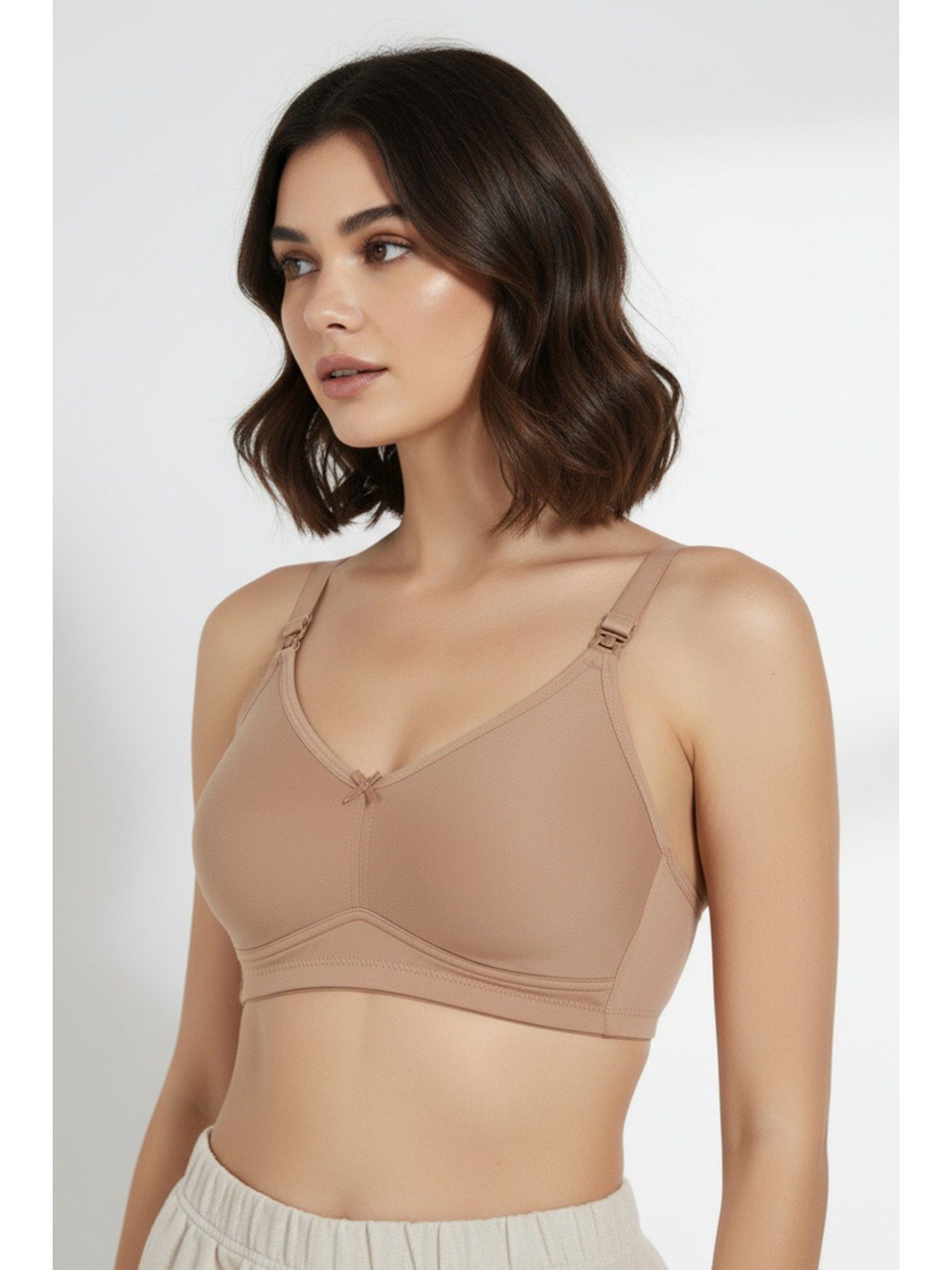 Maternity Double Layered Non Wired 3/4th Coverage Maternity/ Nursing Bra - Roebuck