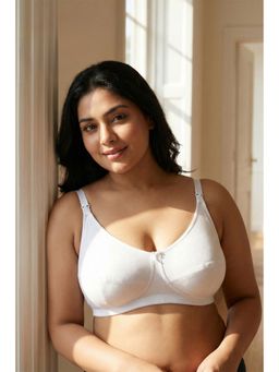 Zivame - True Curve Double Layered Non Wired Full Coverage Maternity Support Bra - White