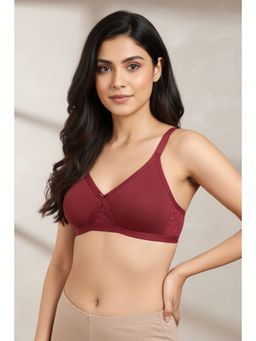 Zivame - Single Layered Non Wired Full Coverage Super Support Bra - Sundried Tomato