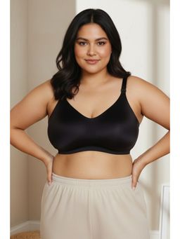 Zivame - Mircale Series Double Layered Non-Wired Full Coverage Super Support Bra - Jet Black