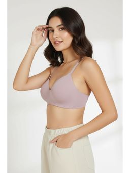 Zivame - Beautiful Basics Padded Non Wired 3-4th Coverage T-shirt Bra - Elderberry
