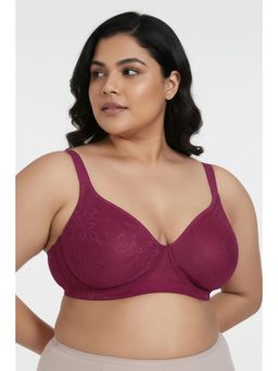 Zivame - True Curv Lightly Lined Wired 3-4th Coverage Super Support Bra - Beet