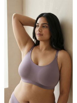Zivame - Double Layered Non Wired Full Coverage Super Support Bra - Elderberry