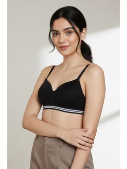 Zivame - Sporty Twist Padded Non Wired 3/4Th Coverage T-Shirt Bra - Anthracite