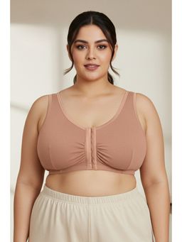 Zivame - True Curv Basics Double Layered Non Wired Super Support Bra - Roebuck Skin