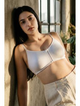 Zivame - Double Layered Non Wired 3/4Th Coverage Bra - White