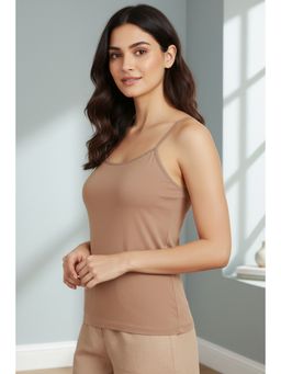 Zivame - Beige Knit Cotton Camisole